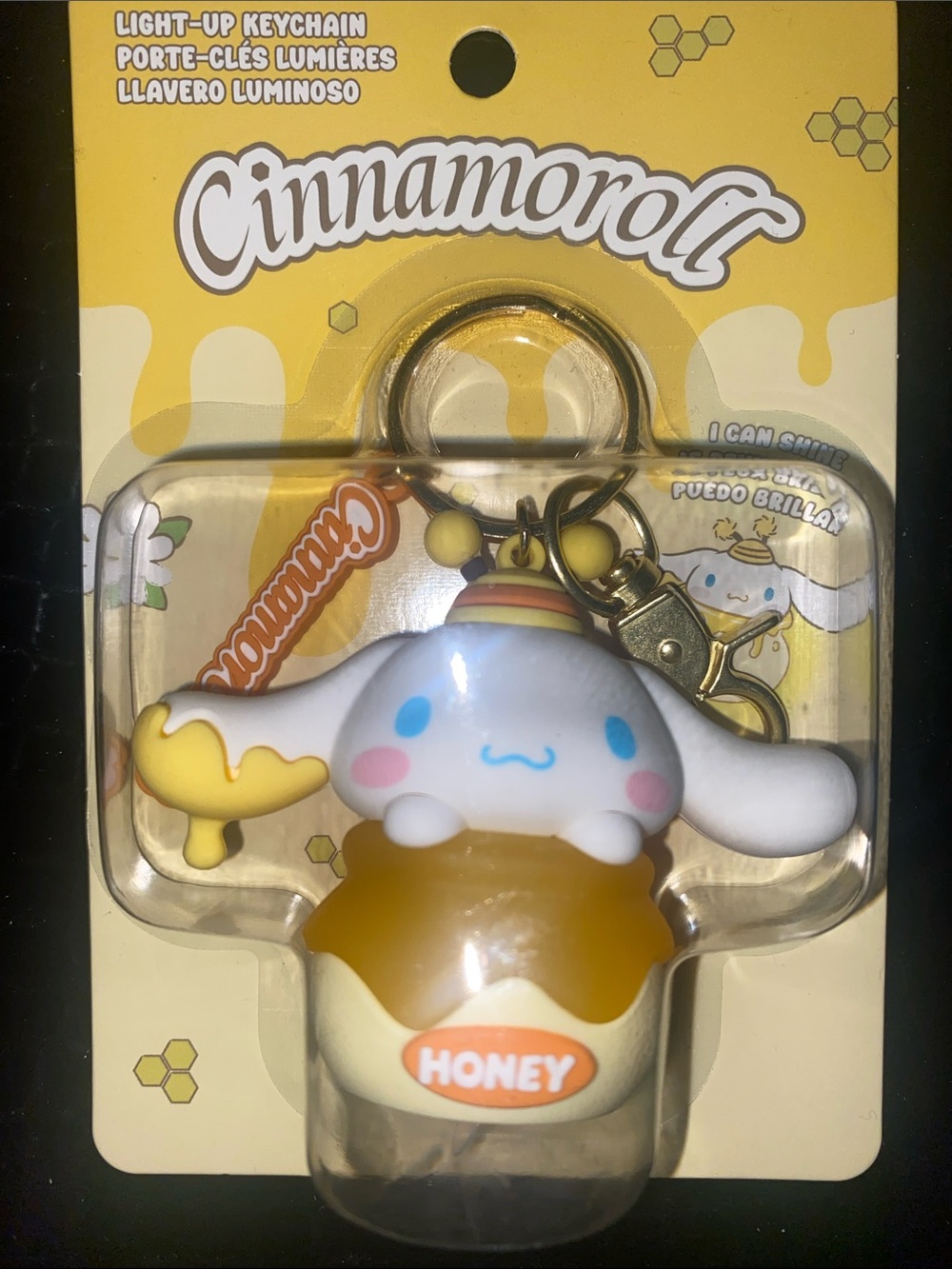Sanrio Cinnamoroll Light-Up Honey 🍯 Keychain/Bag Charm
